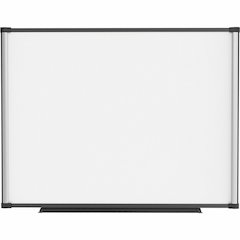 Lorell Magnetic Dry-erase Board - 48" (4 ft) Width x 36" (3 ft) Height - Aluminum Steel Frame - Rectangle - Magnetic - Marker Tray - 1 Each
