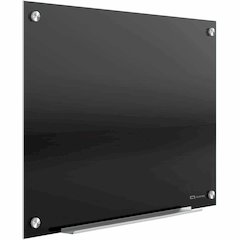 Quartet Infinity&trade; Glass Magnetic Dry-Erase Board - 96" (8 ft) Width x 48" (4 ft) Height - Black Tempered Glass Surface - Black Frame - Horizontal/Vertical - Magnetic - 1 / Each
