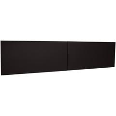 Lorell Fortress Modular Series Stack-On Hutch Door Kit - 72" Width - Lockable, Reinforced - Steel - Black - 1 Each