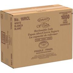 Dart Reclosable Hot Beverage Cup Lid - White - 100/Pack - 10 / Carton