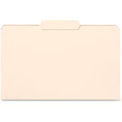 Business Source 1/3 Tab Cut Legal Recycled Top Tab File Folder - 8 1/2" x 14" - 3/4" Expansion - 11 pt. - Manila - 10% Recycled - 100 / Box