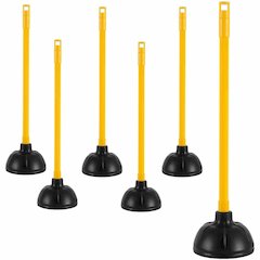 Genuine Joe Value Plus Plunger - 5.75" Cup Diameter - 23" Length - Yellow - Drain, Toilet, Pipe