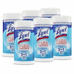 Lysol Disinfecting Wipes - For Multipurpose, Multi Surface - Wipe - Crisp Linen Scent - 7" Length x 7.25" Width - Recommended For: Virus Remover, Bacteria Remover - Disinfectant, Pre-moistened, Deodor