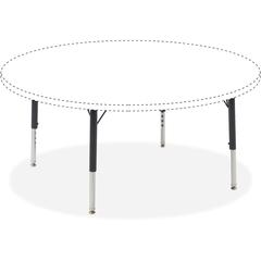 Lorell Activity Table Height-Adjustable Leg Kit - 17" to 25"H - 25" Length x 1.12" Diameter - Black, Chrome - 4 / Carton