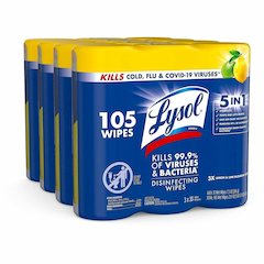 Lysol Disinfecting Wipes - For Multi Surface - Wipe - Lemon Scent - Recommended For: Bacteria Remover, Virus Remover, Allergen Remover, Pet Dander Remover, Dust Mite Remover, Pollen Remover - Disinfec