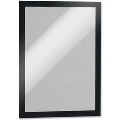 DURABLE&reg; DURAFRAME&reg; Self-Adhesive Magnetic Letter Sign Holder - Horizontal or Vertical, 9.5" x 12" Frame Size - Holds 8.5" x 11" Insert, 2 -Pack, Black