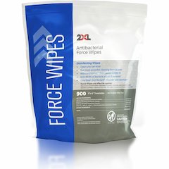 2XL Antibacterial Force Wipes Bucket Refill - 6" x 8" - White - Anti-bacterial, Absorbent, Disposable, Disinfectant, Hygienic, Soft, Durable, Non-irritating, Non-toxic, Non-abrasive - 900 Per Bag - 1