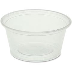 Genuine Joe 2 oz Portion Cups - 50.0 / Bag - 50 / Carton - Clear - Polystyrene - Beverage, Sauce