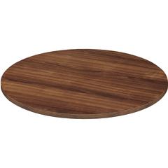 Lorell Chateau Series Round Conference Tabletop - Round - x 1.4" Thickness x 42" Diameter - Reeded Edge - Finish: Walnut Laminate - 1 Each