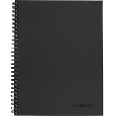 Mead Limited Meeting Notebook - 80 Pages - Wire Bound - Both Side Ruling Surface - Ruled - 7 1/4" x 9 1/2" - Black Cover - Perforated, Dual Sided - Recycled - 1 Each