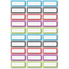 Ashley Dry Erase Chevron Nameplate Magnets - 30 x Rectangle Shape - Magnetic - Chevron - Die-cut, Write on/Wipe off, Heavy Duty - Multicolor - Foam - 1 / Pack