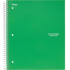Five Star College Ruled 3 - subject Notebook - Letter - 150 Sheets - Wire Bound - College Ruled - Letter - 8 1/2" x 11" - GreenKraft Cover - 1 Each