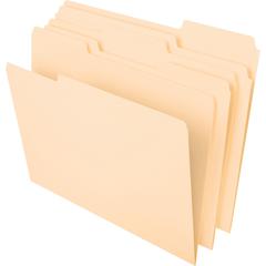 Pendaflex 1/3 Tab Cut Letter Expanding File - 8 1/2" x 11" - 3/4" Expansion - Assorted Tab Position - Manila - 50 / Box