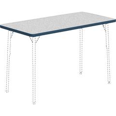 Lorell Classroom Activity Tabletop - Gray Nebula Rectangle, High Pressure Laminate (HPL) Top - 48" Table Top Width x 24" Table Top Depth x 1.13" Table Top Thickness - Assembly Required - 1 Each