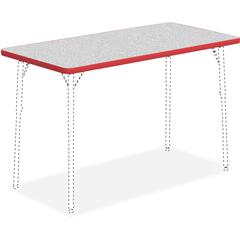 Lorell Classroom Activity Tabletop - Gray Nebula Rectangle, High Pressure Laminate (HPL) Top - 48" Table Top Width x 24" Table Top Depth x 1.13" Table Top Thickness - Assembly Required - 1 Each