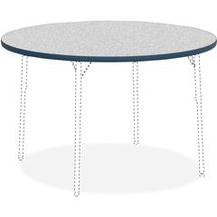 Lorell Classroom Activity Tabletop - Gray Nebula Round, High Pressure Laminate (HPL) Top - 1.13" Table Top Thickness x 48" Table Top Diameter - Assembly Required - 1 Each