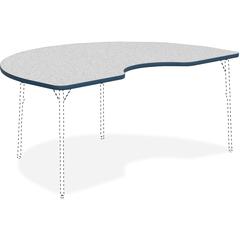Lorell Classroom Activity Tabletop - Gray Nebula Kidney-shaped, High Pressure Laminate (HPL) Top - 72" Table Top Width x 48" Table Top Depth x 1.13" Table Top Thickness - 1 Each