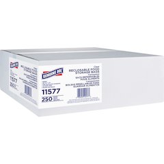Genuine Joe Food Storage Bags - 1 gal Capacity - 11" Length x 10.56" Width x 1.75 mil (44 Micron) Thickness - Zipper Closure - Clear - Food, Beef, Vegetables, Seafood, Poultry - No - 250 / Box