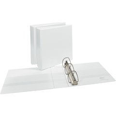 Avery&reg; Durable View Binders - EZD Rings - 3" Binder Capacity - Letter - 8 1/2" x 11" Sheet Size - 670 Sheet Capacity - 3 Ring - Fastener: D-Ring - Pocket: 4, Internal - Poly - White - Recycled - E