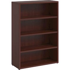 Lorell Prominence 2.0 Bookcase - 48" Height x 34" Width x 12" Depth, 1" Thickness Top - 3 Shelve(s) - Band Edge - Material: Particleboard - Finish: Laminate - Grommet, Mar Resistant, Burn Resistant, I