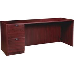 Lorell Prominence 2.0 Left-Pedestal Credenza - Rectangle - 29" Height x 66" Width x 24" Depth, 1" Thickness Top - Total Drawer(s): 2 - Single Pedestal on Left Side - Band Edge - Material: Particleboar
