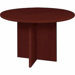 Lorell Prominence 2.0 Round Laminate Conference Table - Round - 29" Height42" Diameter, 1" Thickness Top - Material: Thermofused Melamine (TFM), Particleboard - Impact Resistant, Burn Resistant, Mar R