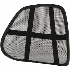 Lorell Ergo Mesh Lumbar Back Support - Black - 1 Each