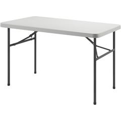 Lorell Ultra-Lite Banquet Table - Light Gray Rectangle Top - Dark Gray Base - 450 lb Capacity - 48" Table Top Width x 30" Table Top Depth x 2" Table Top Thickness - 29" Height - Indoor, Outdoor, Banqu