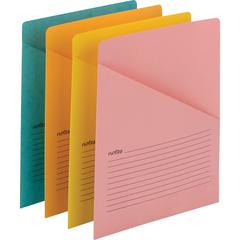 Smead Organized Up Recycled File Jacket - Aqua, Goldenrod, Pink, Yellow - 10% Recycled - 12 / Pack