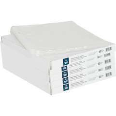 Business Source Sheet Protectors - For Letter 8 1/2" x 11" Sheet - 3 x Holes - Ring Binder - Top Loading - Rectangular - Clear - Polypropylene - 50/Box - 5 / Bundle