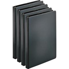 Business Source Basic Round Ring Binders - 1/2" Binder Capacity - Letter - 8 1/2" x 11" Sheet Size - 125 Sheet Capacity - 3 Ring - Fastener: Round Ring - Pocket: Internal - Chipboard, Polypropylene - 