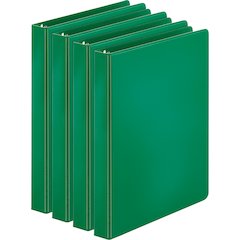 Business Source Basic Round Ring Binders - 1" Binder Capacity - Letter - 8 1/2" x 11" Sheet Size - 225 Sheet Capacity - 3 Ring - Fastener: Round Ring - Pocket: Inside Front & Back - Chipboard, Polypro