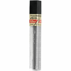 Pentel Super Hi-Polymer Leads - 0.5 mm , Fine Point - 2H - Black Lead - 12/Tube - 12 / Box