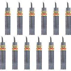 Pentel Super Hi-Polymer Leads - 0.5 mm , Fine Point - H - Black Lead - 12/Tube - 12 / Box
