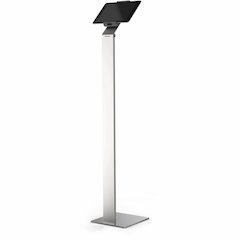 DURABLE Tablet Holder Floor - 47.8" Height x 10.6" Width x 10.6" Depth - Steel, Acrylonitrile Butadiene Styrene (ABS), Aluminum - Silver - Flexible, Floor Standing, Locking Mechanism, Adjustable Arm, 