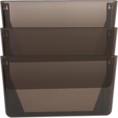 Lorell Wall File Pockets - 14.75" Height x 13.13" Width x 4.25" Depth - Smoke - 3 / Pack