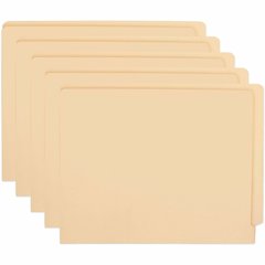 Business Source Straight Tab Cut Letter Yes Fastener Folder - 8 1/2" x 11" - 2 Fastener - 2" Fastener Capacity - 11 pt. - Indexed Filing System, Bonded Fastener - 10% Recycled - 50/Box - 5 / Carton