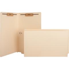 Business Source Straight Tab Cut Legal Recycled Fastener Folder - 8 1/2" x 14" - 2 Fastener - 2" Fastener Capacity - 11 pt. - Manila - 10% Recycled - 50 / Box