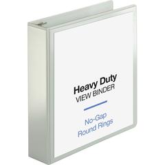 Business Source Round-ring View Binder - 2" Binder Capacity - Letter - 8 1/2" x 11" Sheet Size - 475 Sheet Capacity - Fastener: Round Ring - Pocket: 2, Internal - Polypropylene, Chipboard, Board - Whi