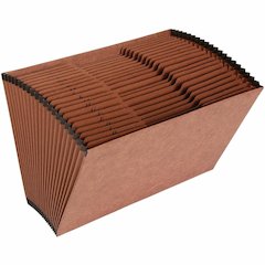 Business Source Legal Recycled Expanding File - 8 1/2" x 14" - 21 Pocket - Brown - 30% Recycled - 1 Each