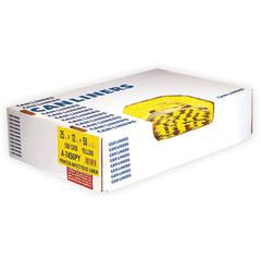 Heritage 1.3 mil Color-coded Can Liner - 30 gal Capacity - 43" Length x 30" Width x 1.30 mil (33 Micron) Thickness - Low Density - Yellow - Commercial, Healthcare Can - 200 / Carton