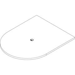 Lorell Prominence 2.0 Half-Racetrack Conference Tabletop - Mahogany Racetrack, Laminated Top - 60" Table Top Width x 48" Table Top Depth x 1.50" Table Top Thickness - Assembly Required - Particleboard