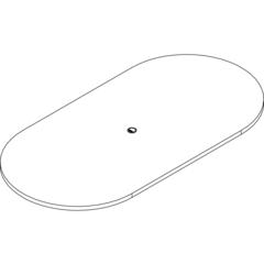 Lorell Prominence 2.0 Racetrack Conference Tabletop - Espresso Racetrack, Laminated Top - 96" Table Top Width x 48" Table Top Depth x 1.50" Table Top Thickness - Conferencing - Assembly Required - Par