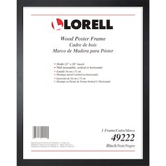 Lorell Solid Wood Poster Frame - 22" x 28" Frame Size - Rectangle - Horizontal, Vertical - Black - 1 Each