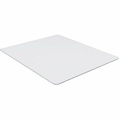 Lorell Tempered Glass Chairmat - Carpet, Hardwood Floor, Marble - 50" Length x 44" Width x 0.250" Thickness - Rectangular - Tempered Glass - Clear - 1 Each