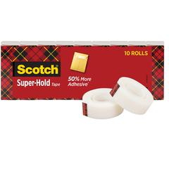 Scotch Super-Hold Tape - 27.78 yd Length x 0.75" Width - 10 / Pack - Clear