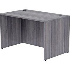 Lorell Essentials Series Rectangular Desk Shell - 29.5" Height x 48" Width x 30" Depth, 1" Thickness Top - Laminate, Weathered Charcoal Table Top - Grommet, Durable, Modesty Panel, Adjustable Floor Gu
