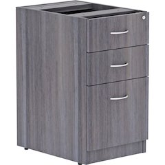 Lorell Essentials Series Box/Box/File Fixed File Cabinet - 28.3" Height x 16" Width x 22" Depth - Finish: Laminate, Weathered Charcoal - File Drawer, Adjustable Floor Guide, Built-in Hangrail - For Fi