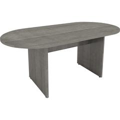 Lorell Essentials Oval Conference Table - Oval - 1.3" Thickness Top, 36" Height x 72" Width x 29.5" Depth - Material: Wood - Finish: Weathered Charcoal, Laminate - Adjustable Floor Guide - For Confere