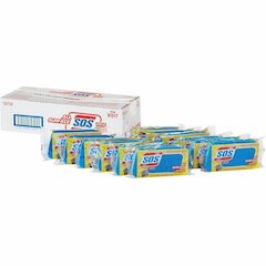 S.O.S All Surface Scrubber Sponge - 4.5" Height x 2.5" Width x 0.9" Depth - 2 / Pallet - Cellulose, Scrim - Blue